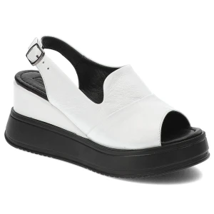 Białe Sandały Artiker Skórzane Buty Damskie