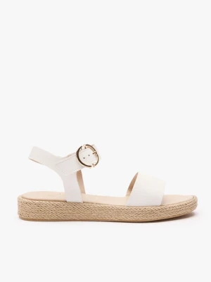 Białe sandały na sprzączkę Ryłko