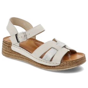 Białe Sandały Wasak Modne Obuwie Damskie