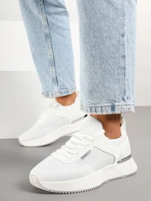 Białe Siateczkowe Sneakersy Dorami