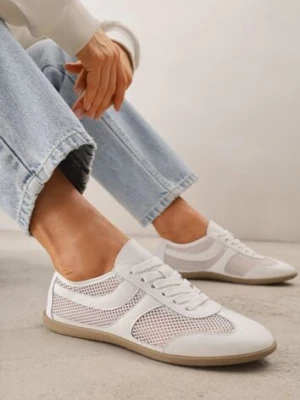 Białe Siateczkowe Sneakersy w Stylu Tenisówek Adranella modern world