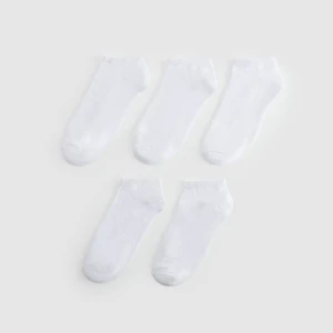 Białe skarpetki stopki 5-pak House