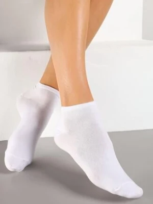 Białe Skarpety Stopki 3-Pack z Bawełną Venethis