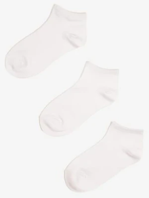 Białe Skarpety Stopki 3-Pack z Bawełną Venethis