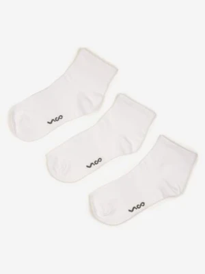 Białe Skarpety z Bawełny za Kostkę z Napisem Folerina vico