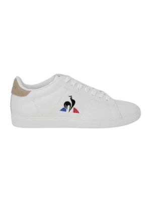 Białe Skórzane Buty na Sznurowadła z Gumową Podeszwą le coq sportif