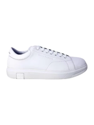 Białe skórzane buty sportowe Armani Exchange