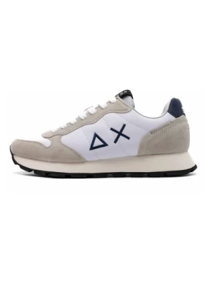 Białe Skórzane Klasyczne Sneakersy dla Mężczyzn Sun68