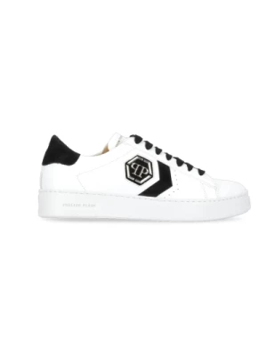 Białe Skórzane Sneakers Hexagon Logo Philipp Plein