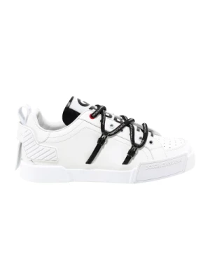 Białe Skórzane Sneakersy Aw23 Dolce & Gabbana