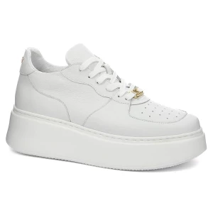 Białe skórzane sneakersy CARINII B9016-I81-000-000-000