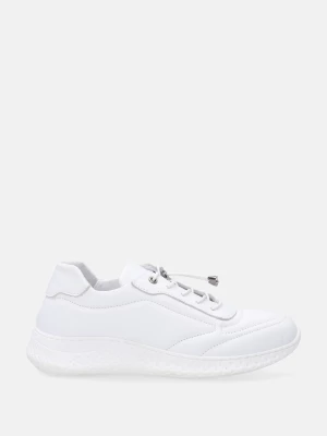 BIAŁE SKÓRZANE SNEAKERSY DAMSKIE 3 WHITE Venezia