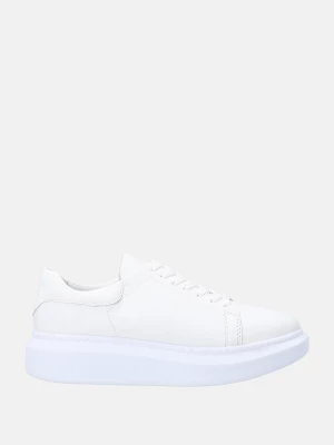 BIAŁE SKÓRZANE SNEAKERSY NA PLATFORMIE SW280X WHITE Venezia