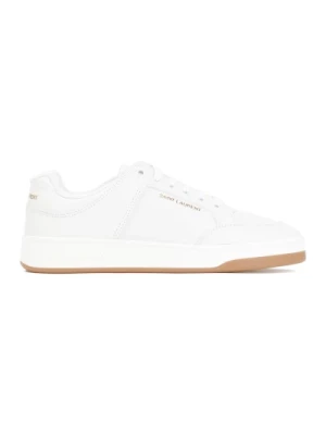 Białe Skórzane Sneakersy Ss24 Saint Laurent