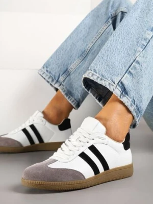 Białe Skórzane Sneakersy Tenisówki Velauri