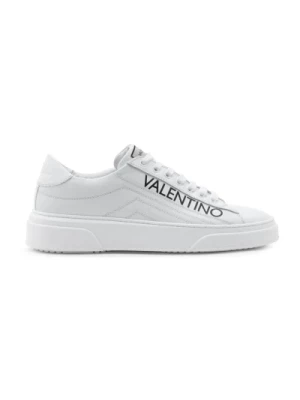 Białe Skórzane Sneakersy z Bocznym Logo Valentino