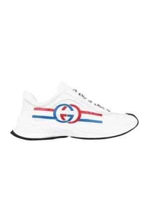 Białe Skórzane Sneakersy z Detalem GG Gucci