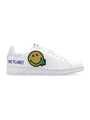 Białe Skórzane Sneakersy z Emblematem Uśmiechu Dsquared2
