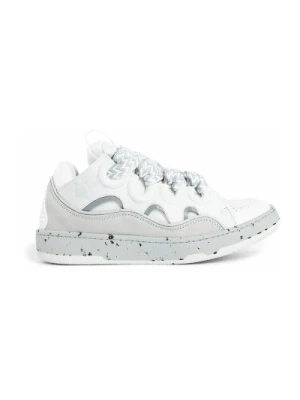 Białe Skórzane Sneakersy z Logo Lanvin
