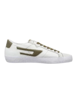 Białe Skórzane Sneakersy z Sznurówkami Diesel