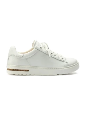 Białe Skórzane Sneakersy z Wyjmowanym Korkowo-Lateksowym Podkładem Birkenstock