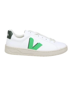 Białe Skórzane Sneakersy Zielone Detale Veja