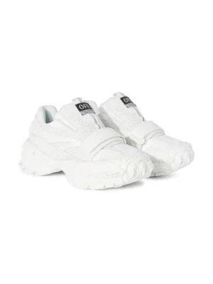 Białe Slip-On Sneakers z Logo Patch Off White