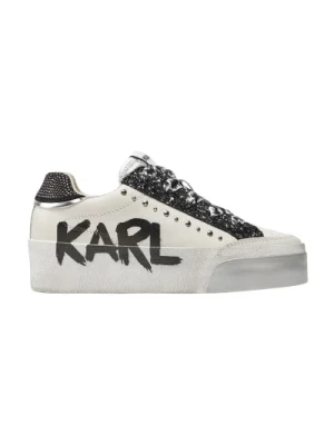 Białe Sneakers Skool Kl60190 Karl Lagerfeld