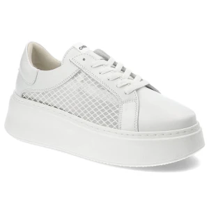 Białe Sneakersy Chebello Damskie Modne Obuwie