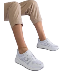 Zdjęcie produktu Białe sneakersy na grubej podeszwie Inna marka
