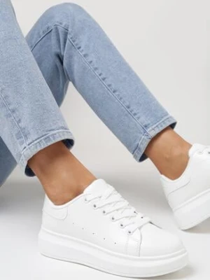 Białe Sneakersy na Grubej Podeszwie Hypnotic vices