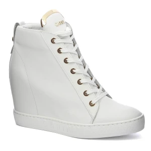 Zdjęcie produktu Białe sneakersy na koturnie CARINII B4078-L46-000-000-B88