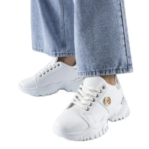 Białe sneakersy na masywnej podeszwie Arpaia Inna marka