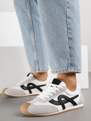 Białe Sneakersy Ozdobione Geometrycznym Motywem Ardetia mulanka