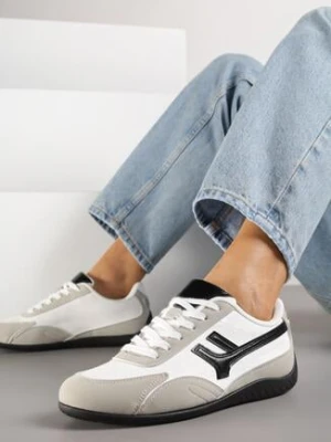 Białe Sneakersy Ozdobione Geometrycznym Wzorem Arulia mulanka