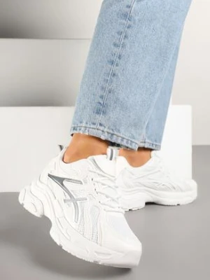 Białe Sneakersy Ozdobione Geometrycznym Wzorem Erraza cink me