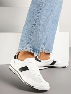 Białe Sneakersy Ozdobione Paskiem Cleova maira