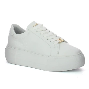 Białe sneakersy skórzane CARINII B10329-L46-000-000-000