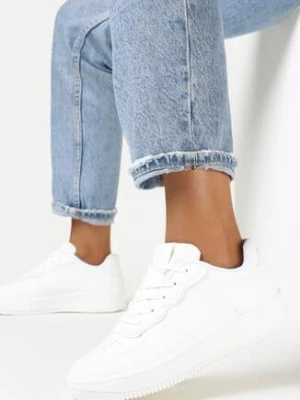 Białe Sneakersy Sznurowane Finos