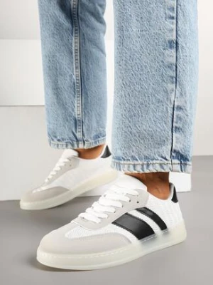 Białe Sneakersy Typu Kultowe Tenisówki na Półtransparentnej Podeszwie Ulinera mellisa