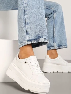 Zdjęcie produktu Białe Sneakersy Vices na Grubej Podeszwie Tuliri