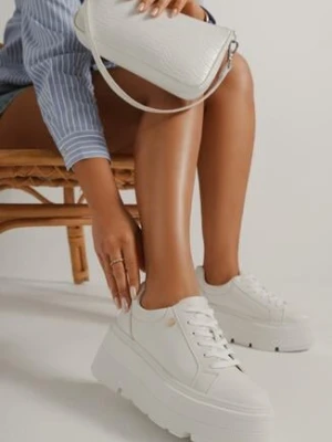 Białe Sneakersy Vices na Platformie Miriri