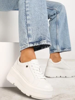 Białe Sneakersy Vices na Platformie Miriri