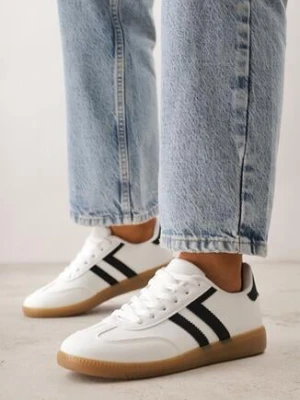 Białe Sneakersy w Stylu Kultowych Tenisówek Genenor seastar