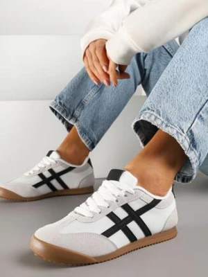 Biało-Czarne Sneakersy w Stylu Kultowych Tenisówek Ilissena seastar