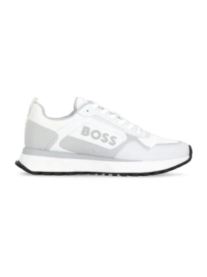 Białe Sneakersy z Detalem Logo Boss Black
