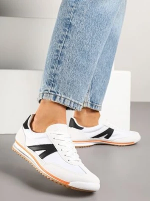 Białe Sneakersy z Geometrycznym Wzorem Zoloti renda