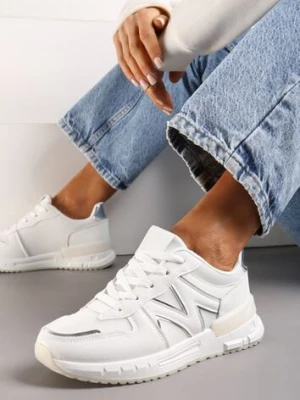 Białe Sneakersy z Klasycznym Sznurowaniem i Wstawkami z Siateczki Veloraa