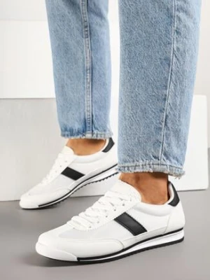 Białe Sneakersy z Ozdobnym Paskiem Cleota maira