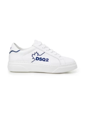 Białe Sneakersy z Pinaforemetalową Szerokością Dsquared2